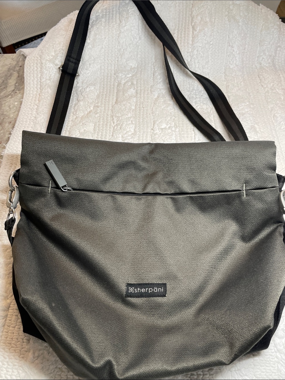 Sherpani Black Crossbody Tote with Adjustable Strap